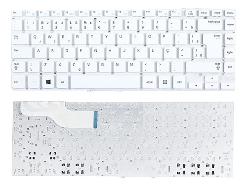 Teclado Branco Para Samsung 270e Np270e4e-kdabr Br Com Ç