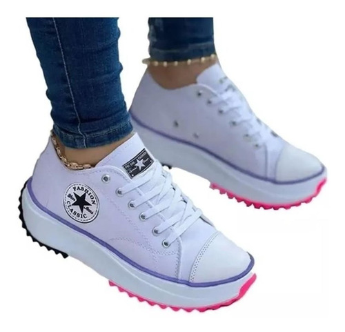 Zapatillas Con Plataforma Para Mujer, Estilo Casual