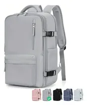Comprar Mochila De Viaje Impermeable Avión Aprobado Capacidad De 40l Color Gris Diseño De La Tela Lisa