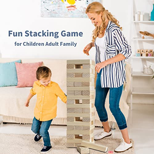 Juego De Mesa Torre Apilable Gigante De 57 Piezas De Madera