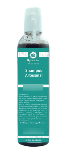 Shampoo Natural Antibacterial De Te Verde Y Romero