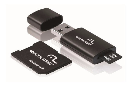 Cartão Memoria 32gb Classe 10 Kit 3x1 Pen Drive Usb Frete Gr