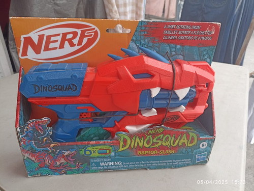 Nerf Dinosquad Pistola Lanzador De Dardos Dinosaurio Hasbro Azul Marino (Usado)