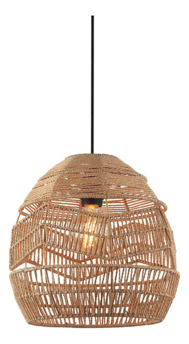 Lampara Colgante Fibra Natural O Rattan 30cm Calidad Chiaro