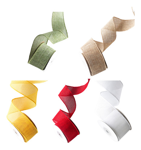 5pc Huincha De Arpillera 4 Cm De Ancho Pieza 4.5 Metros