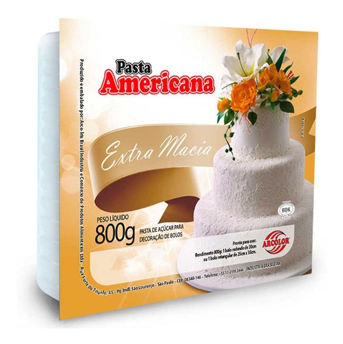 Pasta Americana Morango Arcolor 800 Gr