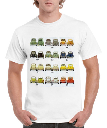 Playera Camiseta Retro Volkswagen Vochos Todos Los Modelos 