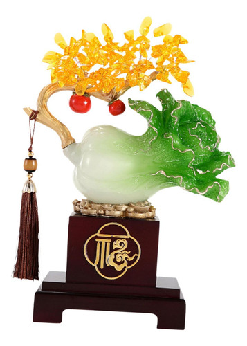 Estatua De Repollo Decoración China Fengshui 9,4x4,3x13