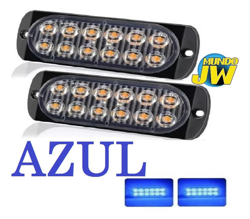 Faro Luz Led 12 Smd Emergencia Baliza Flash Strobo 12v