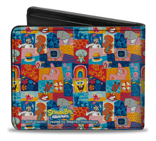 Cartera Bob Esponja Patricio Arenita Don Cangrejo Calamardo Rojo Collage