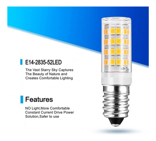 Mini Lámpara Led E14, Bombilla Led De Maíz De 5w, Smd2835,