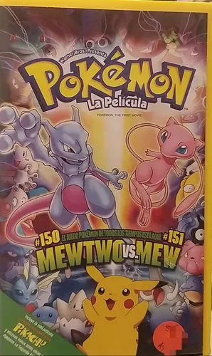 Vhs Pokémon Filme-mewtwo Vs.mew/fita Amarela-importado-2000