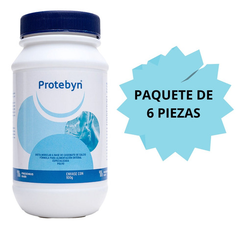 Protebyn Caseinato De Calcio Polvo C/6 Pzs. De 100g Cada Una