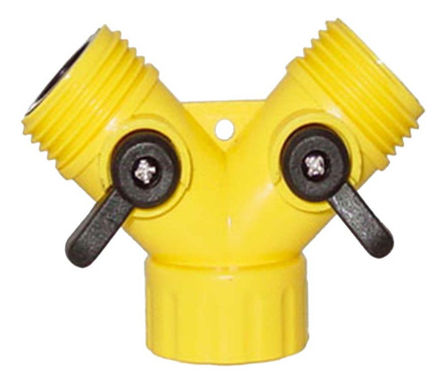 Conector Y P/dos Mangueras Mod-69rc Color Amarillo