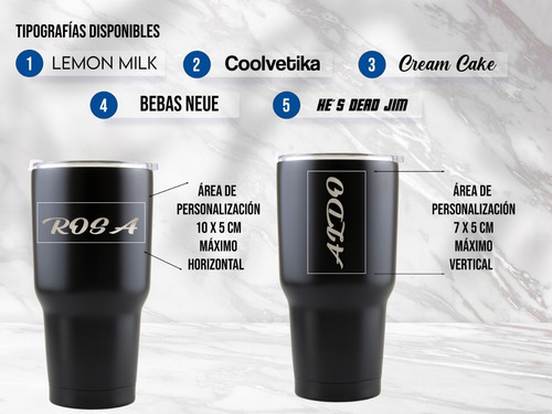 Imagen 2 de 10 de Vaso Termo Acero Inoxidable P/cafe 30oz Térmico Frío Calient
