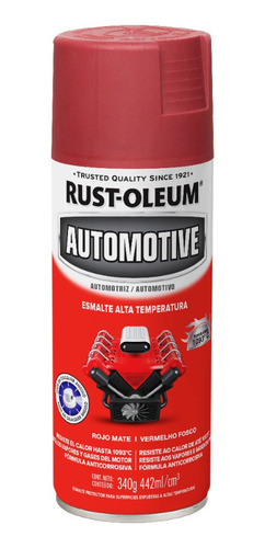 Esmalte En Aerosol Alta Temperatura 1093°c Autos Rust Oleum