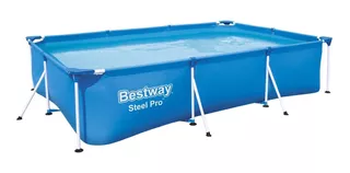 Alberca estructural rectangular Bestway 56412 con capacidad de 3300 litros de 3m de largo x 2.01m de ancho azul