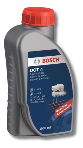 Fluido Oleo De Freio Dot4 Original Bosch 500ml