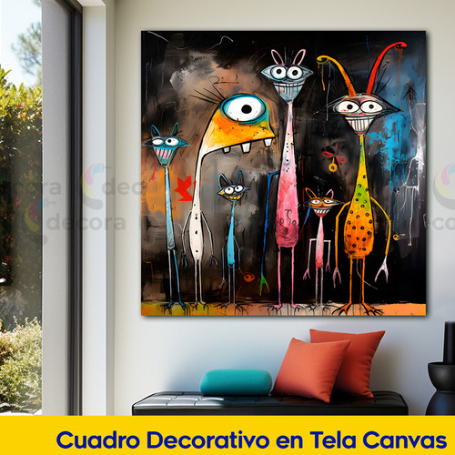 Cuadro Picasso Canvas Animales Abstracto Elegante 60x60 A5