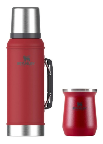 Set Mate + Termo Stanley 950ml - Rojo - Originales Caja