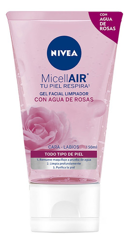 Gel Facial Limpiador Nivea Agua De Rosas 150 Ml
