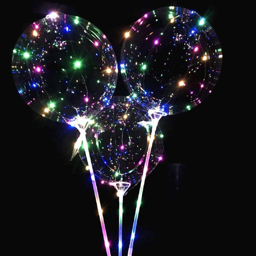 Globo Gigante Con Luces Led Colores Cotillon Aire O Helio