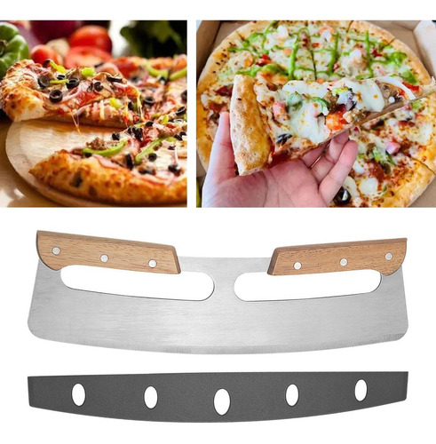 Cortador De Pizza De Acero Inoxidable, Hoja Basculante Con