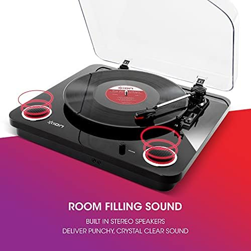 Ion Audio Max Lp Negro | Tocadiscos De Conversión De Vinilo