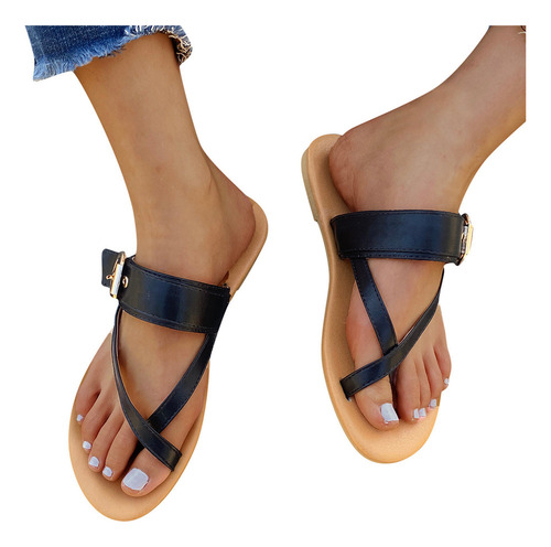 Xc Moda Mujer Casual Slipper Punta Anular Plana Toboganes
