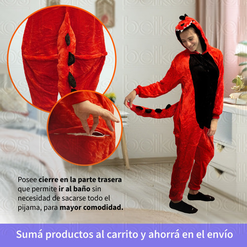 Pijama Enterizo Kigurumi Personajes Adulto Mameluco Invierno