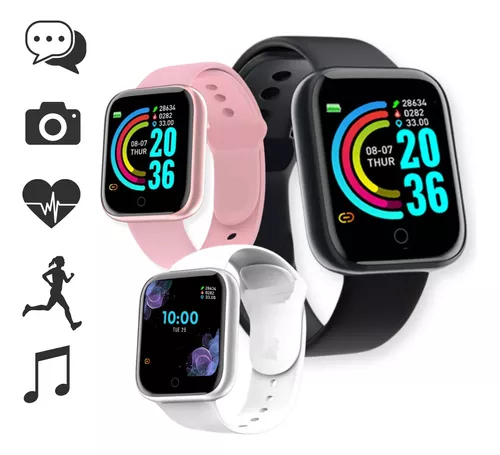 Smart Watch Y68 D20 - Relógio Inteligente - Rosa