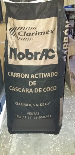 Carbon Activado Vegetal X25 Kg Cascara De Coco Gran.8x30