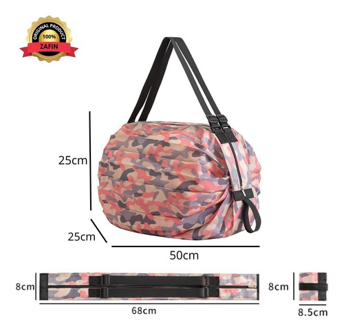Mala Para Viagem Leve Prática Grande Bolsa De Mão Viagem Dobrável Com Zíper Saco De Armazenamento Leve Grande Capacidade Zafin Cor Onça