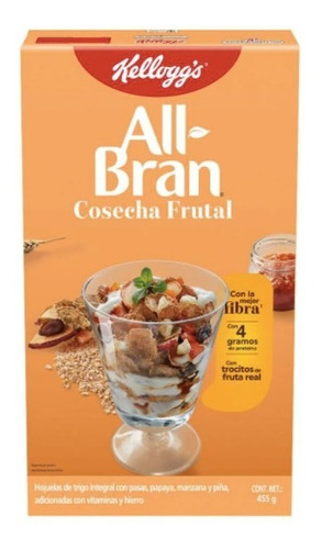 Cereal All Bran Cosecha Frutal Kellogg´s 455 Gr 2pzas D