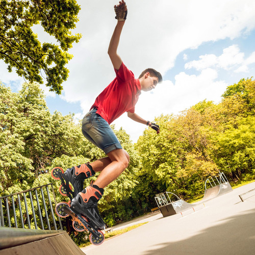 Patines En Línea Ajustables Para Adultos 3 Ruedas 100 Mm