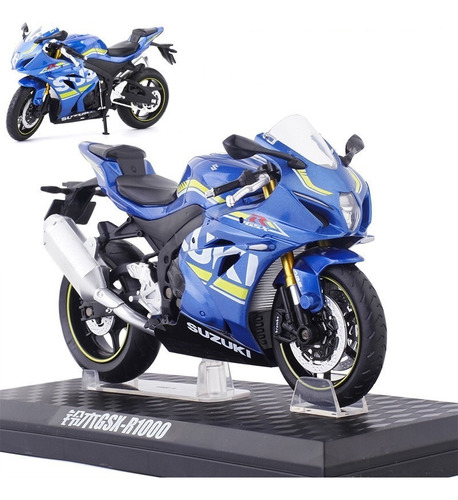 Suzuki Gsx-r1000 Modelo 1:12 Moto Con Visualizador