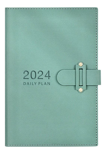 Planificador De Calendario 2024, Diario Con Hebilla, Plan De