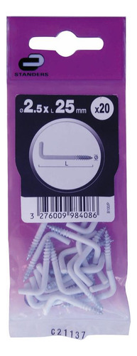 Parafuso De Gancho Branco 2,