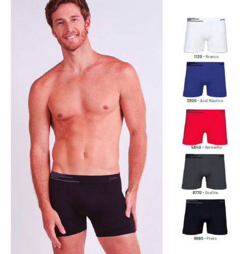 Imagem 2 de 10 de Cueca Lupo Kit 6 Peças Boxer Microfibra Sem Costura Original