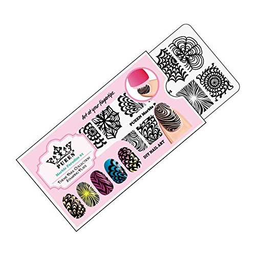 Pueen Nail Art Stamping Plate - Marble Paradise 01 - Colecci