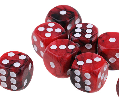 20pc Colors Dices D6 Six Sided 16mm D6 Para Rpg Table Board