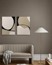 Comprar Cuadros Abstracto Pintado A Mano Nórdico Minimalista Beige Blanco Negro Bastidor 22mm Profesional