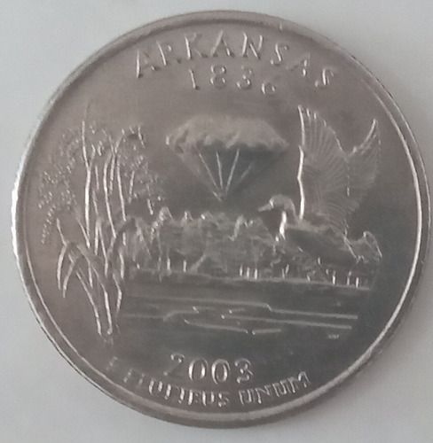 - Moeda Dos Estados Unidos 2003 - Quarter Dollar - Arkansas (Usado)