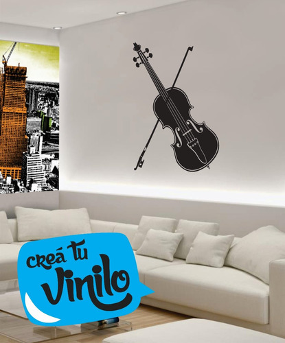 Vinilo Musica Violin Decorativo Chico 60cm