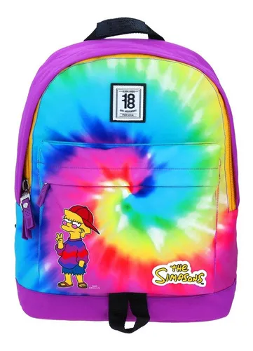 Mochila Infantil Para Niñas Tela Tie Dye Estampado 4-12 Años