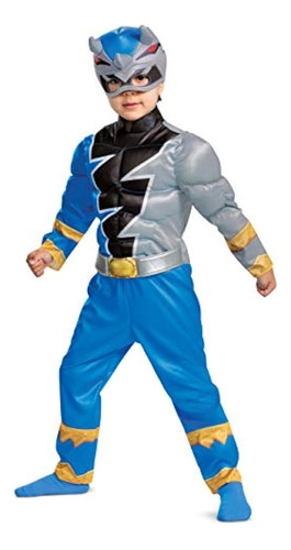 Disfraz De Power Ranger Azul Para Niños Pequeños, Traje Ofic