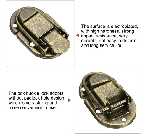 Bloqueo De Hasp De Pico De Pato Uxcell 4 Pc, Broche De Hebil