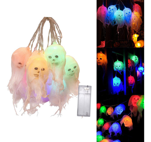 Luces De Halloween Con Iluminada, Luces De Hadas Alimentadas