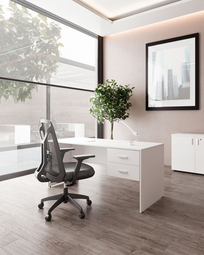 Mesa Escritorio Oficina + Cajonera Melamina - Piani 21 120cm Color Hensinki