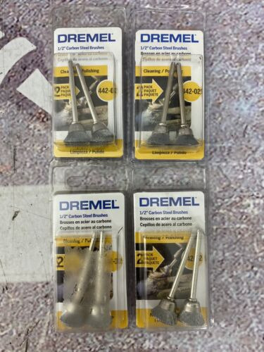 Dremel 26150442ac 1/2 Carbon Steel Brushes Lot Of 4 Vvq